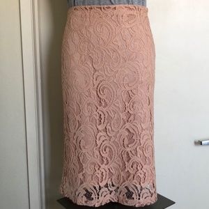 Adrianna Papell Blush Pink Pencil Skirt -